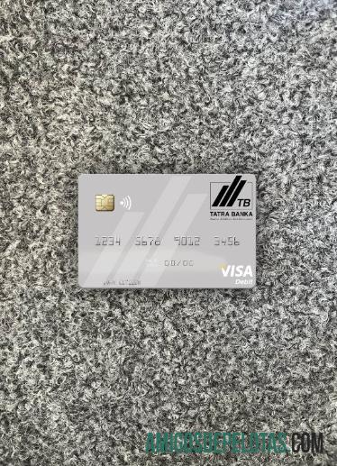 Eslováquia Tatra Bank Visa Cartão de Débito Photolook Front exemplo real